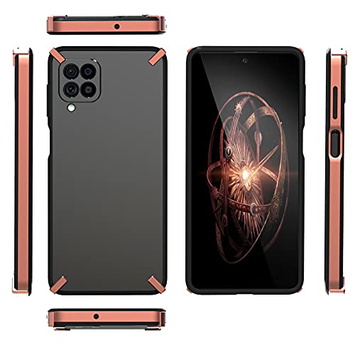 Image of KINSHU X-Four Bumper Case Straight Edge 3-in-1 Phone Case for Samsung Galaxy F62 (Rose Gold)