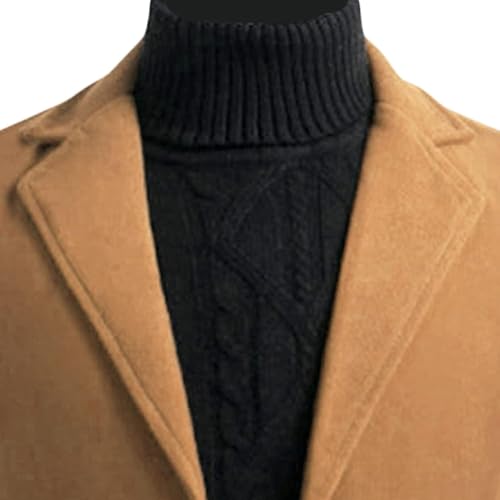 Maiyifu-GJ Men's Wool Blend Trench Coats Mid-Length Notched Collar Slim Overcoat Casual Business Single Breasted Long Jackets3
