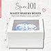 Special T Mottenfalle Spec101 Cake Boxes with Window 25pk 12x12x6 Inch White Bakery Boxes, Disposable Cake Containers, Dessert Boxes