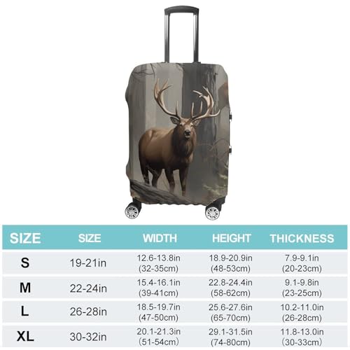 Carry on Luggage Cover Hunting Deer Bear Elk Suitcase Covers for Luggages Tsa Approved Travel Luggage Sleeve Protector Elastic Suitcase Protector Anti-Scratch Washable Fits 19-30 Inch Case -M2