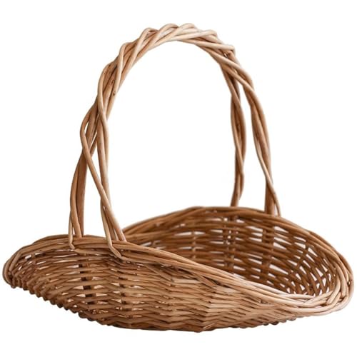 LatoYard Handgefertigter Weidenkorb mit komfortablem Griff, ideal für...