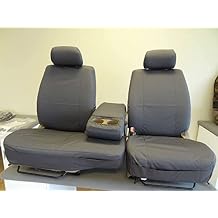 Durafit Seat Covers, Made to fit 2000-2004 Tundra Front 40/60 Split Seats with Fold Down Console. Dark Gray Automotive Twill.