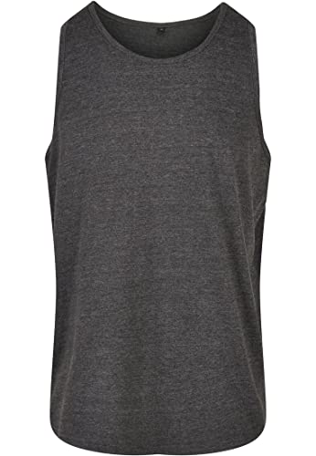 Build Your Brand Camisetas sin Mangas Hombres, Adulto, Gris, L