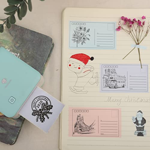 M02 Sticker Printer Machine - 2" Mini Photo Printer With 3 Roll Sticker Paper Pink,Blue,Lavender - Thermal Mini Printer For Pad&Phone, Hd Sticker Maker Machine Printer For Diy,Memo,List,Photo,White #TOP7