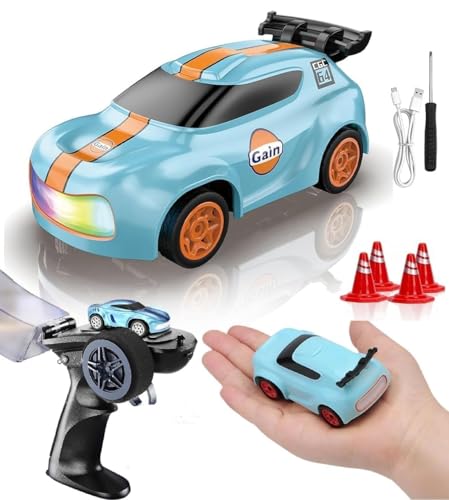Image of Amitasha Mini RC Drift Car 1:64 Scale Remote Control Car with LED Lights & Speed Mode, 2.4GHz Stunt Drifting RC Toys, Hobby Gift for Kids & Adult