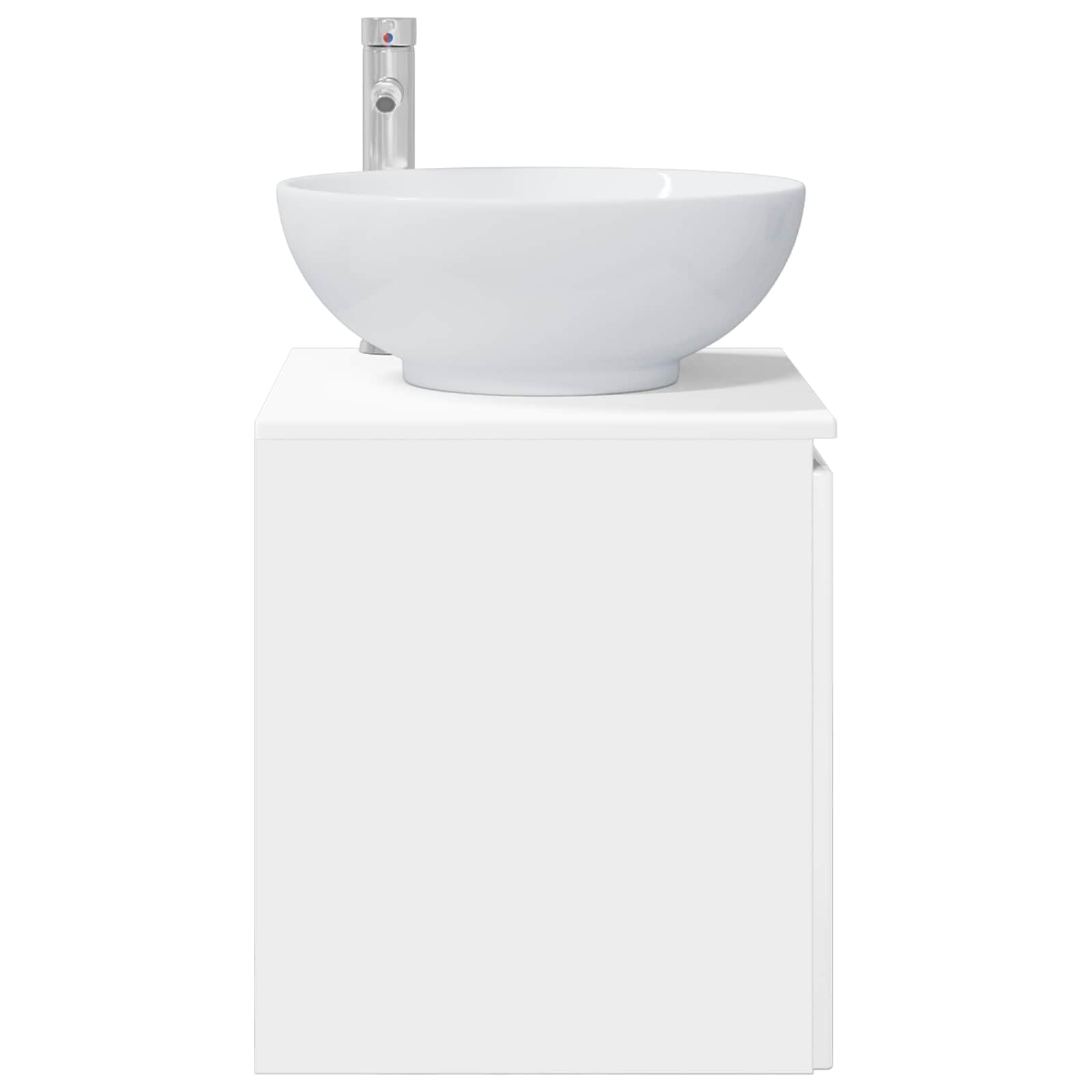 Lavabo da parete con lavabo, bianco lucido