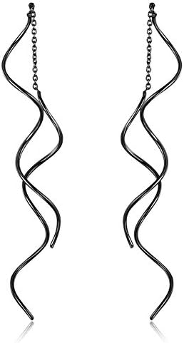 Acefeel Fresh Style Exquisite Threader Dangle Earrings Curve Twis...
