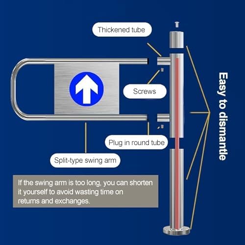 Automatic Swing Gate - One-Way Entrance Door with Safe Closure for Warehouse, Library & Retail Spaces (4.26x3.28ft) - Durable, Secure Access Solution