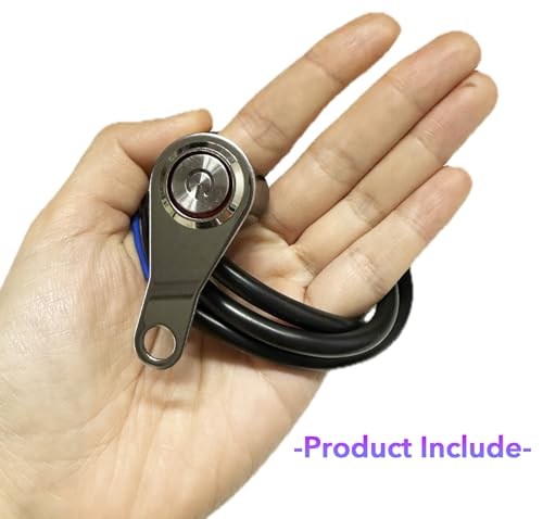 Motorcycle Universal Handlebar Light Power Control Switch Push Button Toggle Kill Mount Red LED for DC12V Turn Signal Fog Brake Headlight