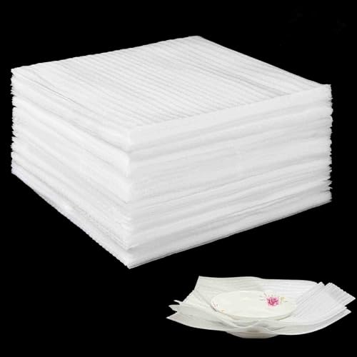 100 Pack Foam Wrap Sheets，12”x12” Cushion Foam Wrap Packing Foam，1/16