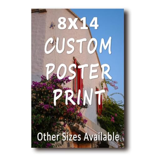 Upload Your Photo or Picture - Custom Personalized Photo to Poster Print - Wall Art Prints Posters - Home Decor Wall Art Prints - 8x14 inches