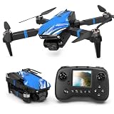 FPV Drone with Camera for Adults LCD Screen RC Foldable Mini Drones for Kids Beginners, Brushless...
