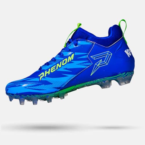 Phenom Elite Kool-Aid Great Bluedini Football Cleats, Quantum Speed, Mid Top, Royal Blue3