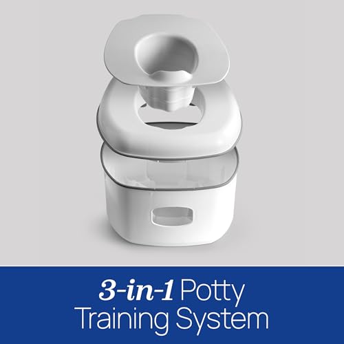 Image of Chicco 3-in-1 Potty Training System, Toddler Training Potty, Toilet Topper, Step Stool, Easy-Clean, Anti-Slip Base, Adjustable Spray Shield
