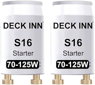 DECK INN Pack of 2 Starters 75-125 Watt T8/T12 Single Fluorescent Tube Lights 220-240v