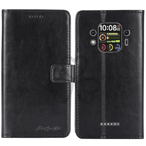TienJueShi Black Book Stand Retro Flip Leather Protector Phone Wallet Gel Cover Etui TPU Silicone Case For Blackview Oscal Tank 