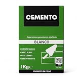 LIVÉ Cemento bianco in polvere, 1 kg, preparazione di cemento per riparazioni di muratura, intonaco, pavimenti e scheggiature di pareti, uso interno ed esterno, colore bianco