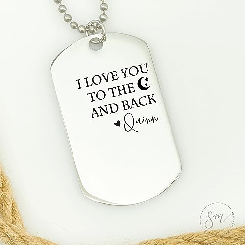 Mens Gift I Love You To The Moon And Back Men's Necklace Men's Jewelry Mens Necklace For Him Boyfriend Gift Husband Gift Personalized Gift Moon-Mens-Neck #TOP5