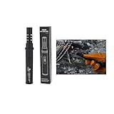 SonofGodzlターボライター プラズマライター この製品はガスの再充填が可能で、スライド式点火スイッチ、誤操作防止用安全ロックなどを備えています。防風炎口と高温セラミックにより、真っ直ぐな青い炎が生まれ、非常に耐久性が高い。火力は調節可能で、安全かつ丈夫です (黒です(ガスは付属していません))