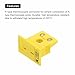 MECCANIXITY K Type Panel Mount Thermocouple Female Mini Socket High Temperature 220°C(428°F) for Thermocouple Wire Connectors Male Plug Yellow 10pcs