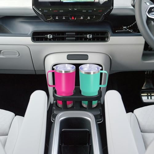 20 oz Tumbler with Handle and Lid Insulated Travel Coffee Mug LightBlue 12P by ATQTQ - Image 9