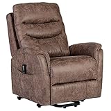 JC HOME Palomino Electric Power Lift Recliner Chair Sofa with 8 point Massage and Lumbar heating,...