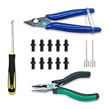 バスケットボールバルブ10個、スポーツボールバルブ修理キット、スポーツボールドクター（バスケットボールインフレーションバルブ、ラジオペンチ、かぎ針編み、ニッパー、ガスニードル） バスケットボール、サッカー、バレーボールに適しています