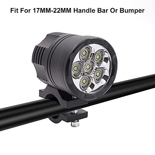 Biqing 2PCS 60W Feux Antibrouillard LED Moto,6 LEDs Phare Moto Feux Additionnels LED Phares Avant Anti Brouillard Projecteur Spot Etanche 6000LM pour 12-24V Véhicules Vélos Voitures Camion – vue 7