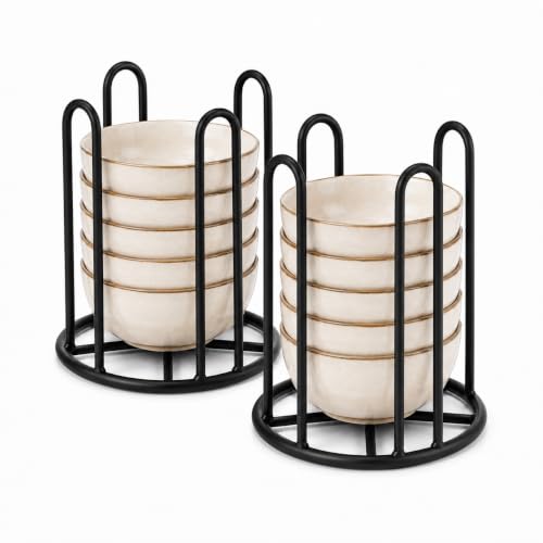 Image of Iron Bowl Holder Stand | Kitchen Bowl Organizer Rack (Set Of 2)