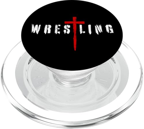 Wrestling and Christianity Combined Combat and God PopSockets PopGrip para MagSafe