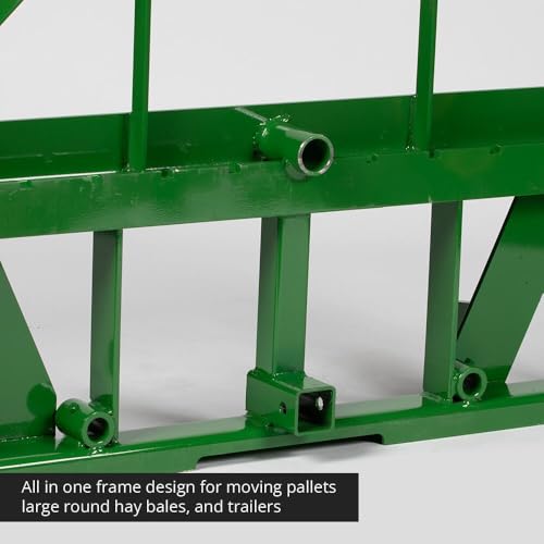 Titan Attachments UA USA Made Pallet Fork Frame Attachment, Fits John Deere Global Euro Tractor, Rated 4,500 LB