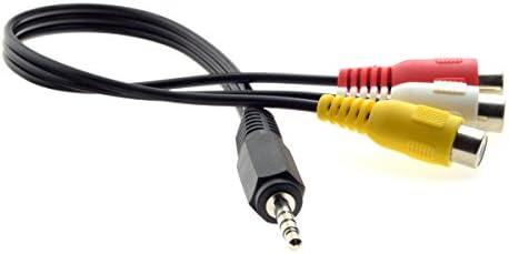 CY 3.5mm 1/8" Male Stereo Car AUX to 3 RCA AV Female Cord Audio Video Composite Cable 20cm