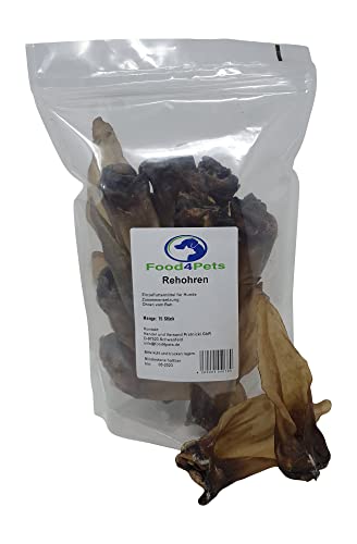 Food4Pets Rehohren Hundeleckerli 15 Stück – Natürlicher Kausnack im wiederverschließbaren Beutel, ideal zur Zahnpflege und Belohnung für Hunde
