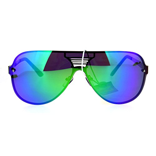 Unisex Aviator Sunglasses Full Mirrored Lens Frame Designer Fashion2