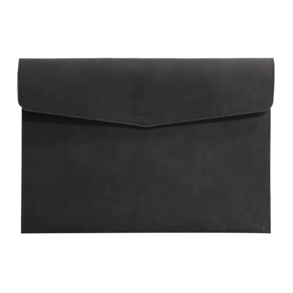 Carpeta de cuero A4, organizador de documentos comerciales, maletín simple, bolsa for archivar datos, contratos, facturas, suministros escolares y de oficina.,Maletín