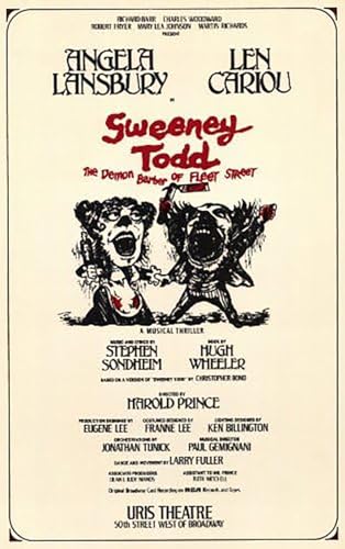 Sweeney Todd Poster Broadway Theater Play 11x17 Len Cariou Angela Lansbury Victor Garber MasterPoster Print, 11x17