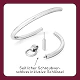 BDSM Halsband Edelstahl mit abnehmbarem O-Ring - Bondage Halsreif Unisex - Halsfessel, Sklavenhalsband, Choker für Damen & Männer - Fetisch Zubehör, Rollenspiel, Sklavenspielzeug - Größen wählbar