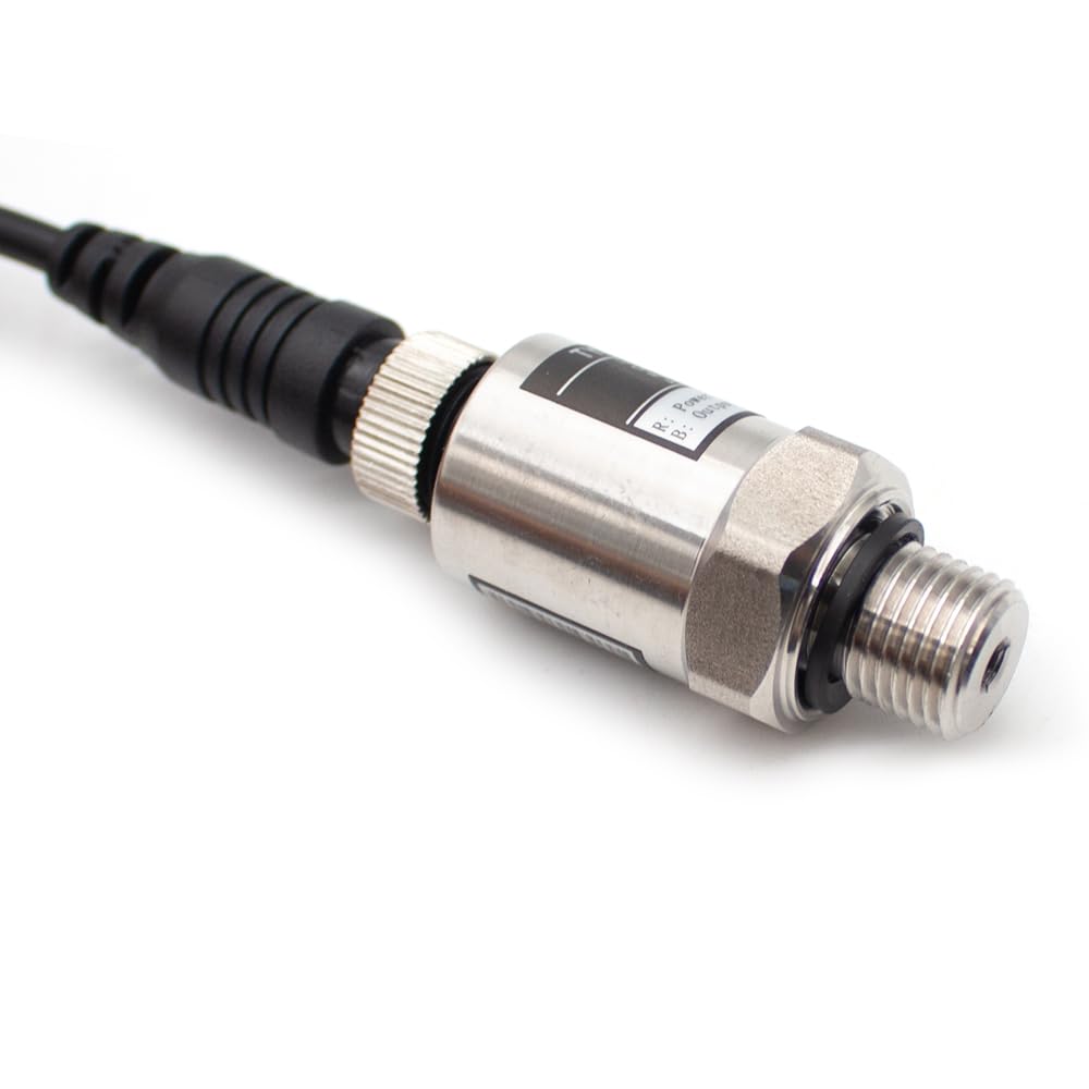 Cavo del Trasduttore di Pressione PT-506 IP68, Sensore Idraulico del Gas Dell'acqua del Trasmettitore di Pressione 0-10Bar/0-16Bar/0-25Bar 4-20mA G1/4 (Testa dritta,0-10Bar)