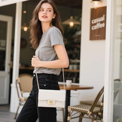 Women's Quilted Small Crossbody Wallet Bag | Adjustable Chain Strap | Elegant Evening Clutch Purse for Daily Use & Night Out by AUYKERUN - Used condition - Image 2