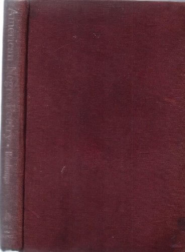 American Negro Poetry [Unknown] B000GYMOUO Book Cover