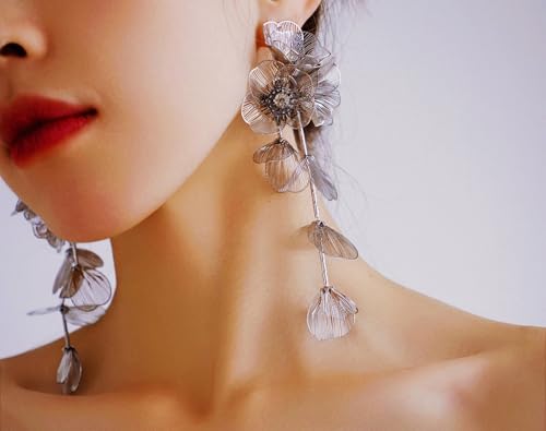 Statement Flower Earrings Classy Gorgeous Earrings Jewelry3