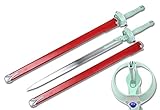 42” SAO Anime Sword Art Online Dark Repulsor, Elucidator, Lambent Light Asuna Kirito Kirigaya Swords Handmade Katana Samurai Sword Carbon Steel Full Tang (Red)