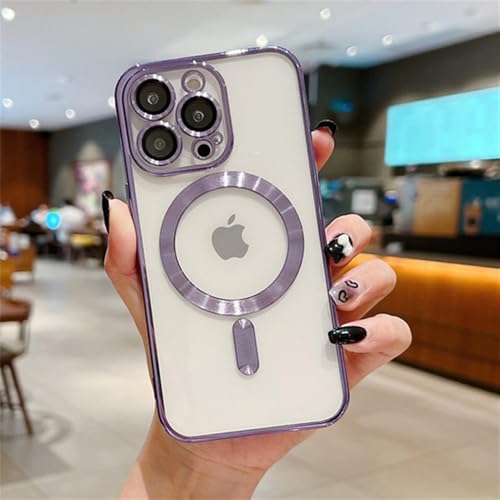 Coque iPhone 16 Pro Max transparente silicone aimantée or - 4