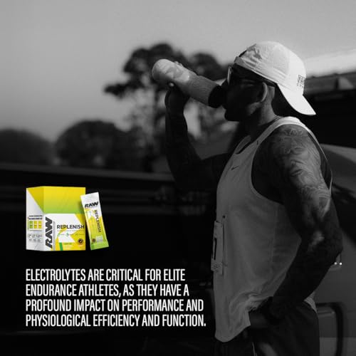 image for RAW Replenish Packets, Premium Electrolytes Powder Recovery Formula, L