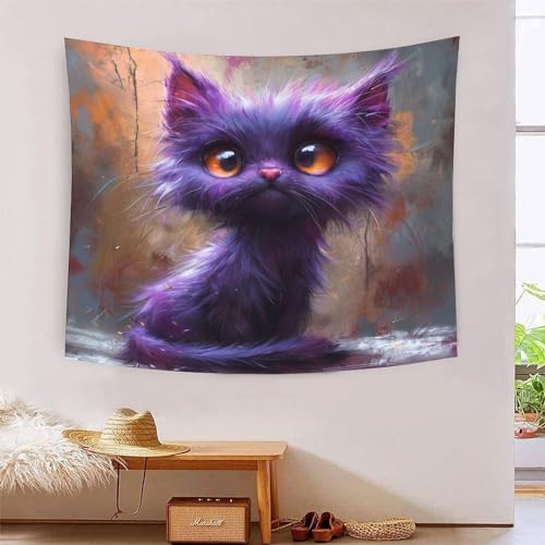 Tapiz de pared de gatos de 150x200cm para tapar imperfecciones y dividir estancias sin obras
