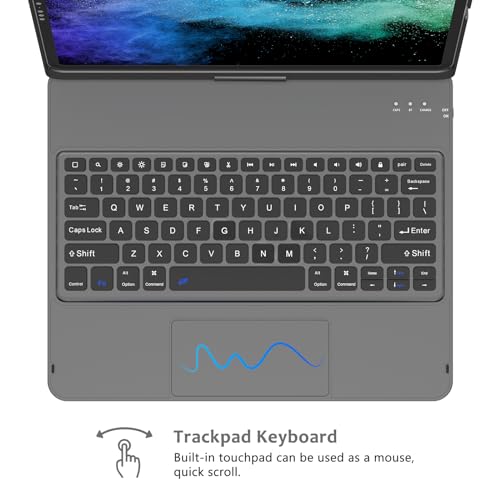 Clavier tactile iPad Pro 12.9 étui trackpad rotatif 360 degrés 6e 5e 4e 3e génération - 4