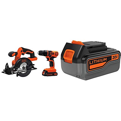 BLACK+DECKER 20V MAX 2-Tool Kit with 4.0 Ah Battery