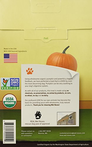 Wet Noses Organic Usa Made All Natural Dog Treats, Pumpkin, 3 Pack #TOP1