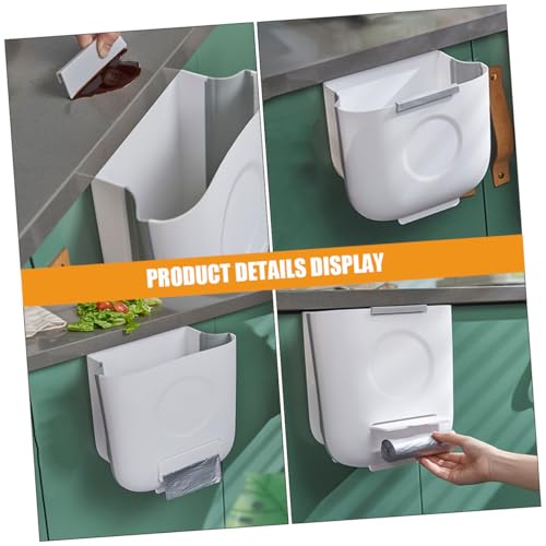 Caneca de basura plegable Tofficu 2 piezas 10L blanca miniatura 3