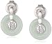 Sterling Silver Green Jade Good Fortune Earrings